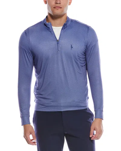 Tailorbyrd Diamond Mosaic Performance 1/4-zip Pullover In Blue