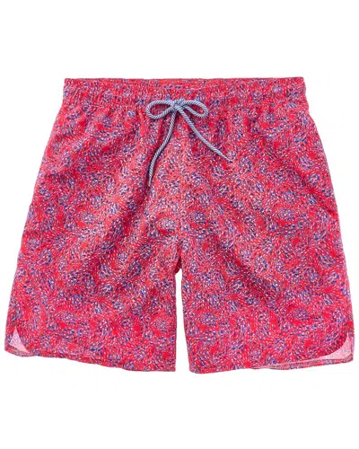 Tailorbyrd Ditsy Paint Splatter Swim Short In Pink