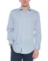 Tailorbyrd Dobby Check Dress Shirt In Blue
