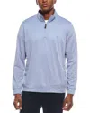 Tailorbyrd Dobby Twill 1/4-zip Pullover In Blue
