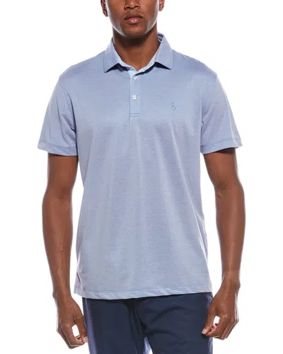 Tailorbyrd Dobby Twill Polo Shirt In Blue