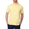 Tailorbyrd Featherweight Supersoft Mélange Polo In Lemon Yellow