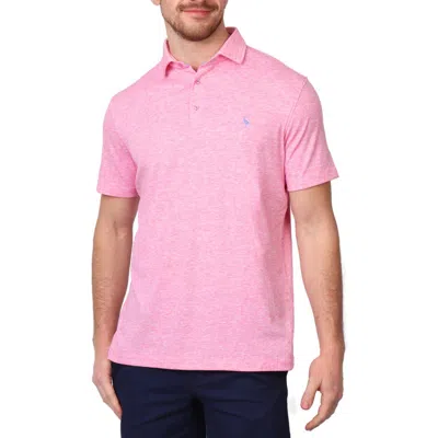 Tailorbyrd Featherweight Supersoft Mélange Polo In Pink