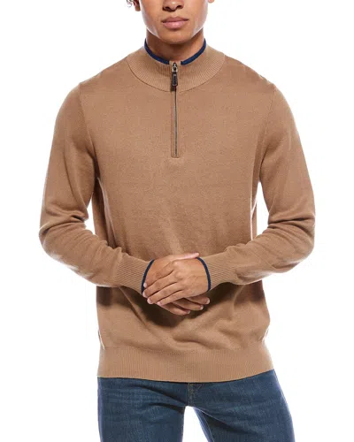 TAILORBYRD TAILORBYRD FINE KNIT 1/4-ZIP SWEATER