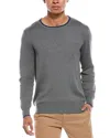 Tailorbyrd Fine Knit Crewneck Sweater In Gray