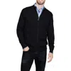 Tailorbyrd Fine Knit Full Zip Jacket In Black