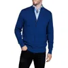 Tailorbyrd Fine Knit Full Zip Jacket In Blue