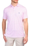 Tailorbyrd Flamingo Print Performance Polo