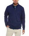 Tailorbyrd Fleece 1/4-zip Mock Pullover In Blue