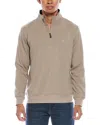 Tailorbyrd Fleece 1/4-zip Mock Pullover In Brown