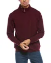 Tailorbyrd Fleece 1/4-zip Mock Pullover In Brown