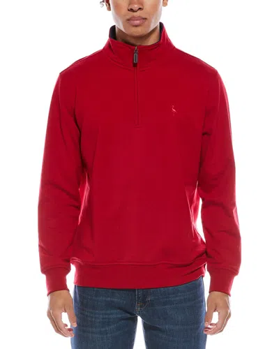 Tailorbyrd Fleece 1/4-zip Mock Pullover In Red