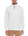 Tailorbyrd Fleece 1/4-zip Mock Pullover In White