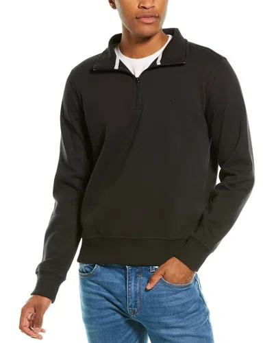 Tailorbyrd Fleece 1/4-zip Pullover In Black