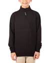 Tailorbyrd Fleece 1/4-zip Pullover In Black