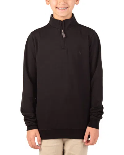 Tailorbyrd Fleece 1/4-zip Pullover In Black