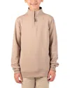 Tailorbyrd Kids' Fleece Quarter-zip Pullover In Neutral