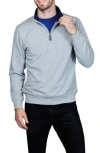 Tailorbyrd Fleece Quarter Zip Jacket In Gray