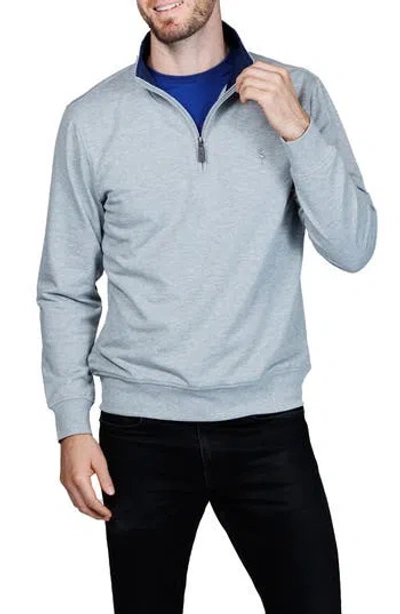 Tailorbyrd Fleece Quarter Zip Jacket In Gray