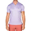 Tailorbyrd Floral Compass Performance Golf Polo In Purple