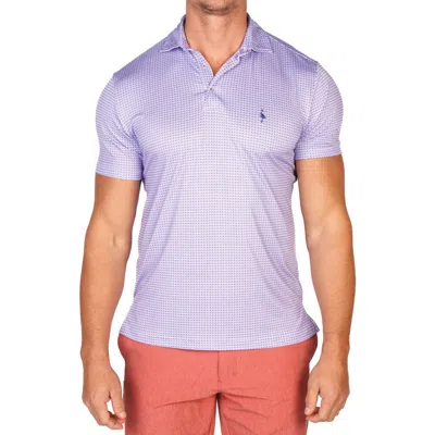 Tailorbyrd Floral Compass Performance Golf Polo In Purple