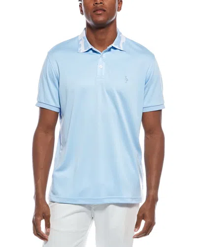 Tailorbyrd Floral Jacquard Collar Pique Polo Shirt