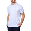 Tailorbyrd Floral Modal Blend Polo In Dove White