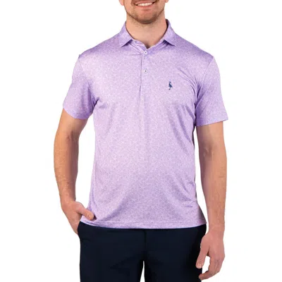 Tailorbyrd Floral Performance Polo In Purple
