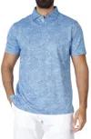 Tailorbyrd Floral Print Luxe Pique Polo In Multi