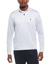 Tailorbyrd Four Squared Geo Printed Performance 1/4-zip Pullover In White
