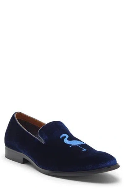 Tailorbyrd Frank Byrd Velvet Loafer In Blue