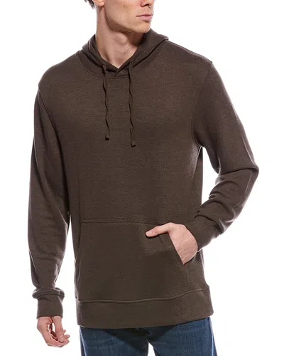 Tailorbyrd French Rib Hoodie In Brown