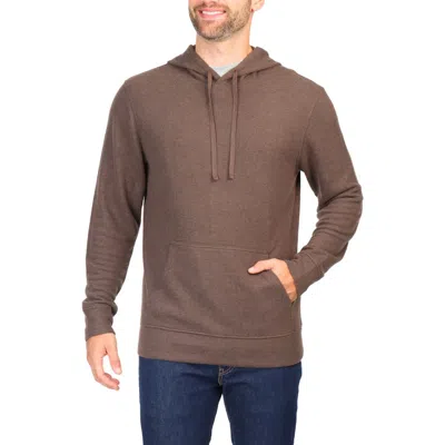 Tailorbyrd French Rib Hoodie In Chocolate Brown