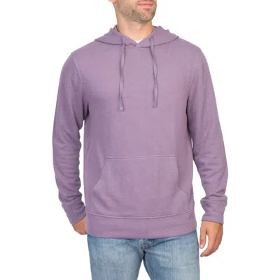 Tailorbyrd French Rib Hoodie In Heather Plum
