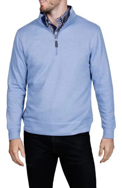 Tailorbyrd French Rib Quarter Zip Sweater In Animal Print