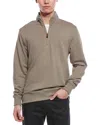 Tailorbyrd French Terry 1/2-zip Pullover In Brown