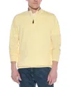 Tailorbyrd French Terry Quarter Zip Pullover In Yellow
