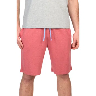 Tailorbyrd French Terry Lounge Shorts In Sunwashed Red