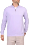 Tailorbyrd French Terry Quarter Zip Pullover In Lilac