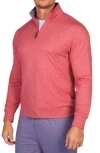 Tailorbyrd French Terry Quarter Zip Pullover In Pink