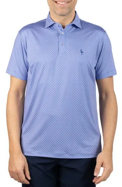 Tailorbyrd Geo Floral Performance Polo In Animal Print