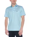 Tailorbyrd Floral Geo Performance Polo Shirt In Blue