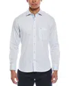 Tailorbyrd Geo Floral Print Shirt In White