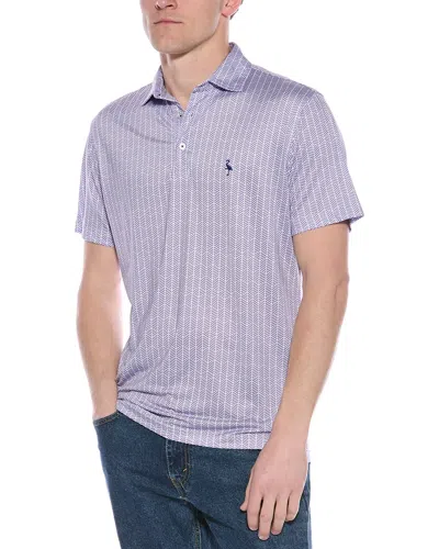 Tailorbyrd Geo Performance Polo Shirt In Purple