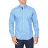 Tailorbyrd Geo Print Stretch Button-down Shirt In Light Blue