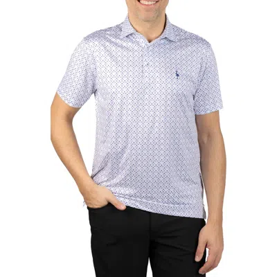 Tailorbyrd Golf Clubs Print Performance Polo In Blue