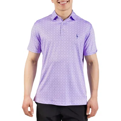 Tailorbyrd Golf Clubs Print Performance Polo In Purple