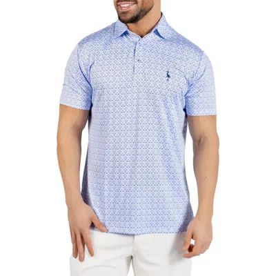 Tailorbyrd Golf Clubs Print Performance Polo In Red