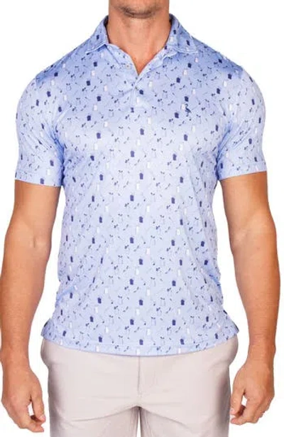 Tailorbyrd Golf Gear Performance Golf Polo In Blue
