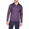 Tailorbyrd Golf Tee Print Long Sleeve Performance Polo In Purple